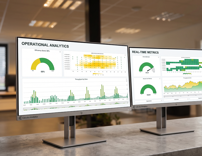 Screen with diagrams