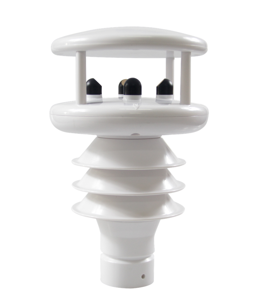 Ultrasonic weather station - wind speed - wind direction - atmospheric temperature, humidity, pressure - solar radiation - precipitation - dust - illuminance