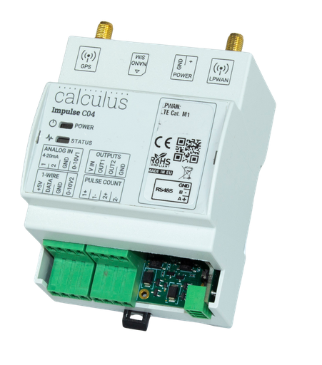 Communication module C04PL - LoRa - I/O - Analog inputs - 1wire